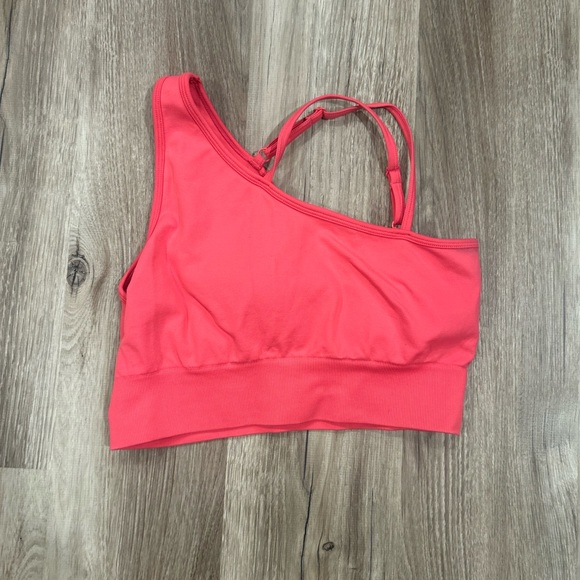 qinsen Other - Women's Coral One-Shoulder Bralette